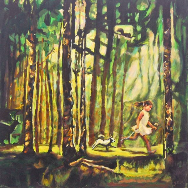 children, Untitled 4 (Magic Forest)_2015, Acrylic on canvas, painting, Ong Hwee Yen